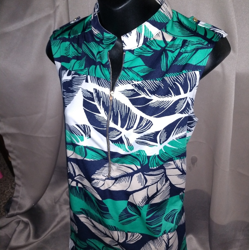 🛍️HalfZip Tank Tropical